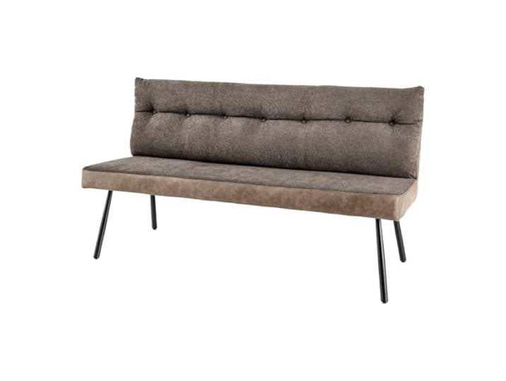Sitzbank BIG GEORGE - 160cm - taupe - Flachgewebe Metall-Beine montiert geliefert, hohe Belastbarkeit, hoher Komfort, pflegeleicht, Taschenfederkern, modernes Design, vielseitig einsetzbar