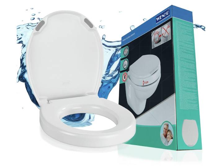 WENKO WC Couvercle Secura Comfort WC Automatique Siège Augmentation de surface