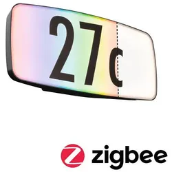 LED Hausnummernleuchte Smart Home Zigbee Sheera Dämmerungssensor IP44 276x73mm RGBW+ 6,5W 430lm 230V Anthrazit Kunststoff