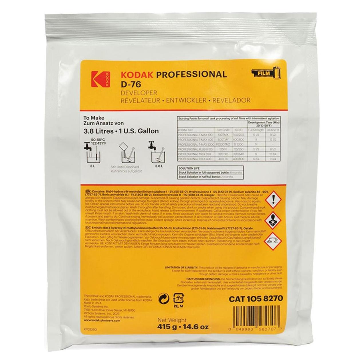 Kodak film developer D-76 3.8L (powder) (1058270)