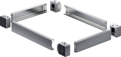 Rittal 8660071 VX Sockel-Blende, H: 100 mm, für T: 500 mm, Edelstahl Blende Edelstahl 2St.