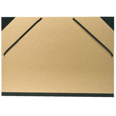 Exacompta Zeichenmappe Kraft Natur mit Gummizugverschluss, 32x45cm für A3