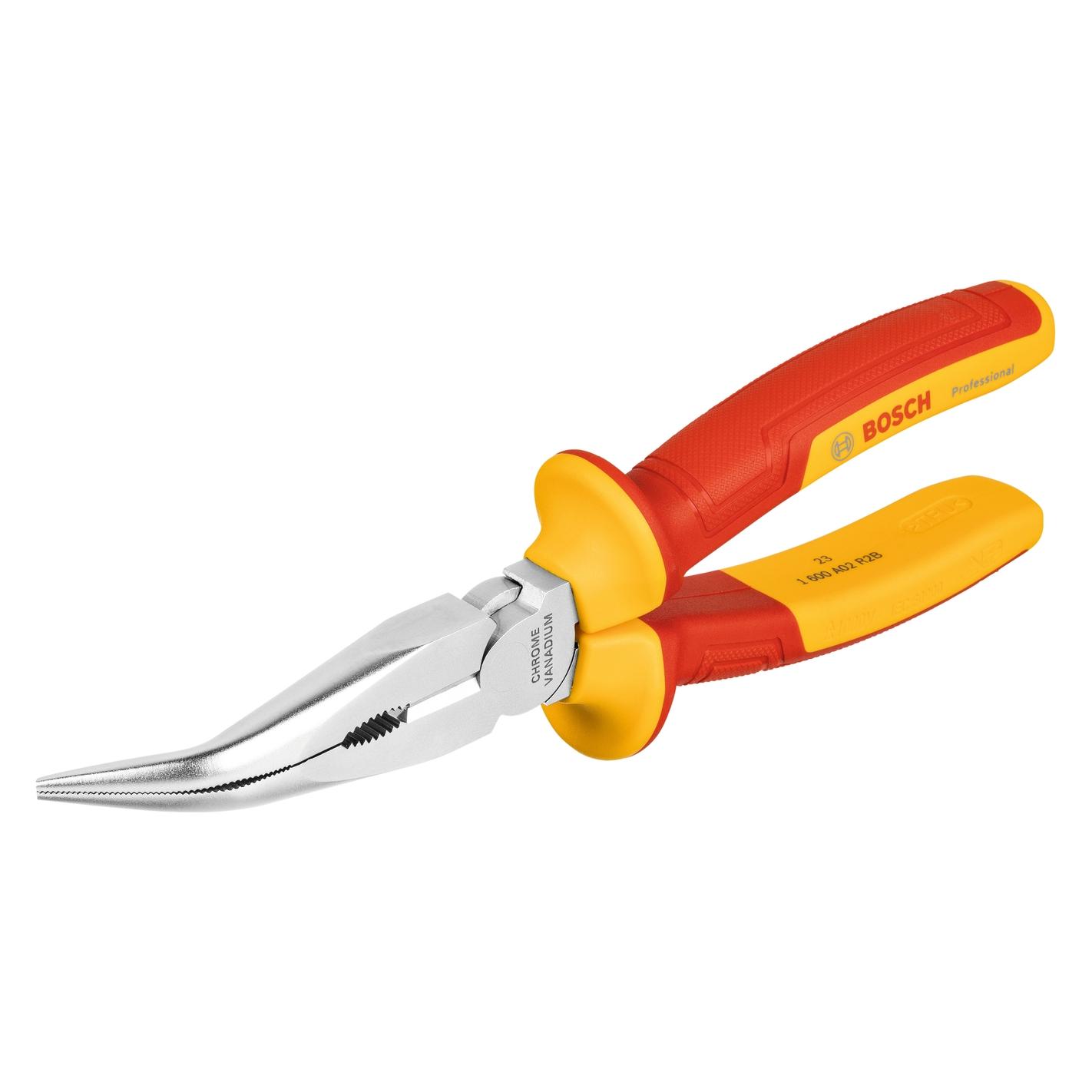 Bosch Professional VDE Spitzzange gebogen (200 mm) (1600A02NE4)