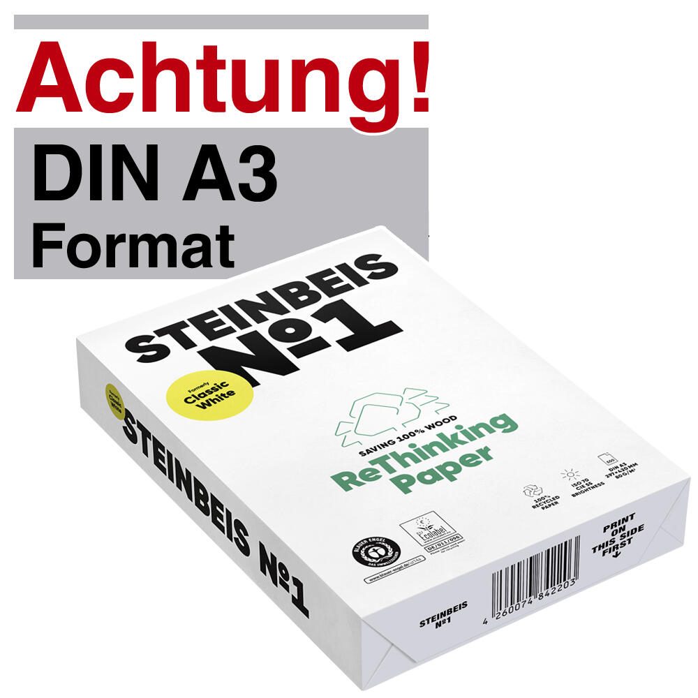 STEINBEIS Recyclingpapier DIN A3 80 g/m² 2100086875