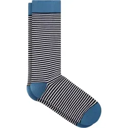 Albero Natur Unisex Socke gestreift dunkelblau-natur 35-38