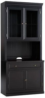 Tuscan Cabinet & Hutch with Doors - Black - Ballard Designs