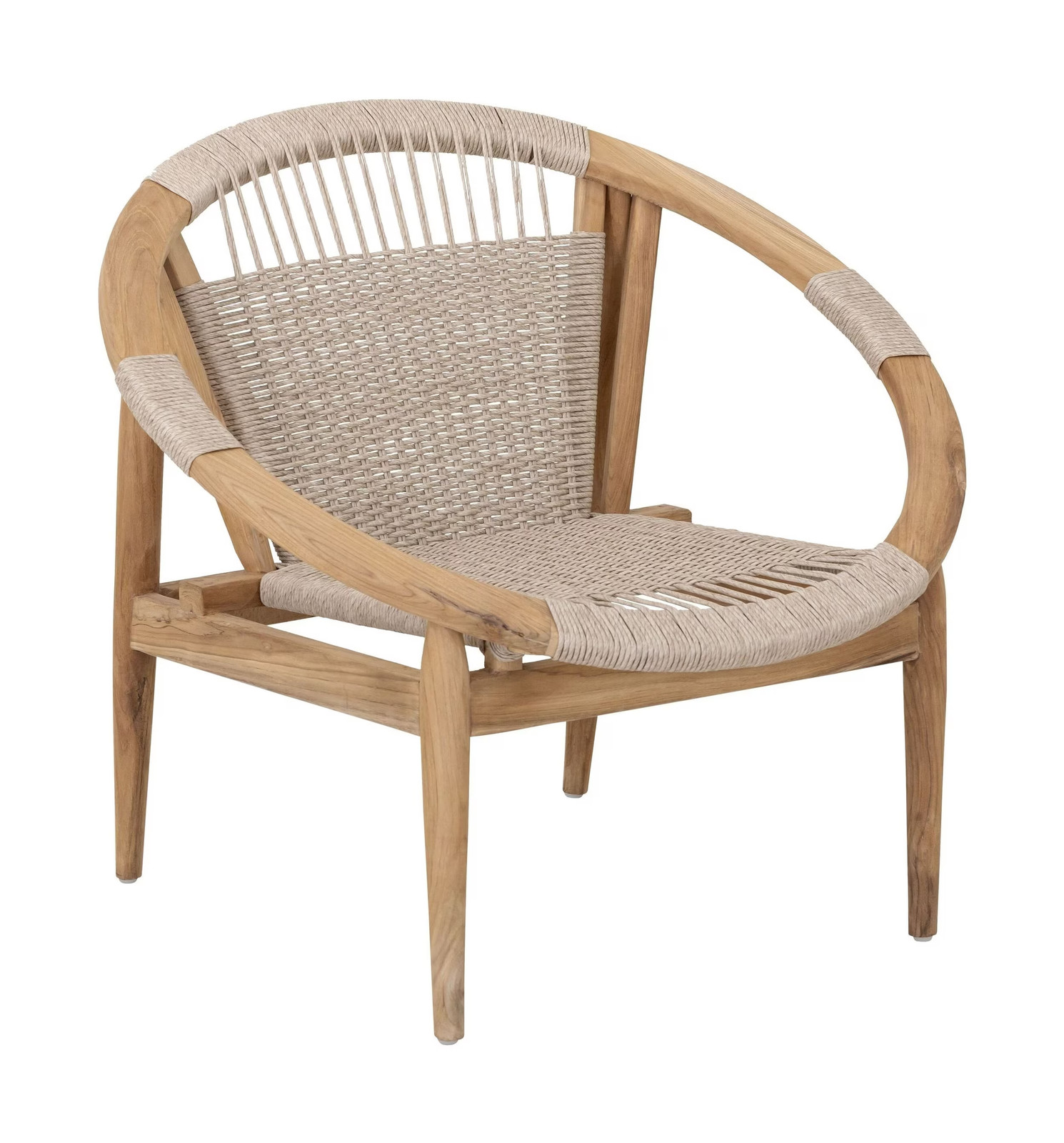 MUST Living Fauteuil Kumo van Teakhout en Touw - Naturel
