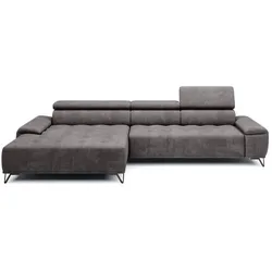 Ecksofa Palladio Stoff Grau Grey