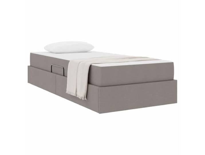 KTHLBRH Boxspringbett 90 x 200 cm mit Matratze Taupe Hydraulisches Heben, Metallgestell, großer Raum, Einzelbett