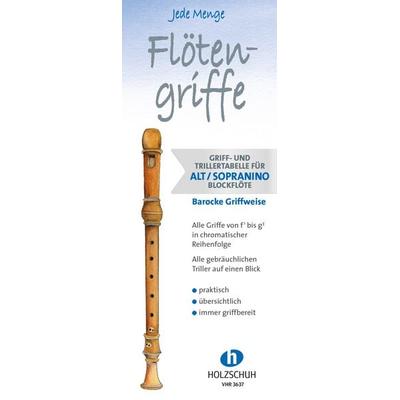 Jede Menge Flötengriffe - Alt/Sopranino (Barocke Griffweise) -