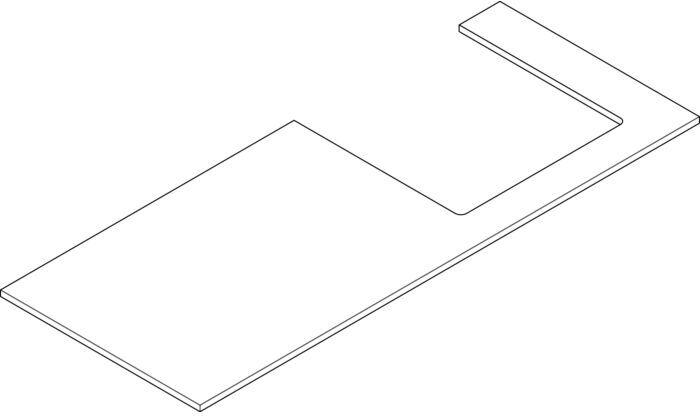 Hansgrohe Xilesa E Konsole 54273550 1375x550mm, Ausschnitt rechts, Eiche Kaschmir