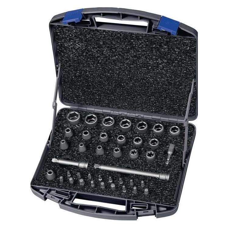 ASW Kraftsteckschlüsselsatz 710 KS 40 OL 40-teilig 3/8 " 6-kant, i6-kant, T/E/PH/XZN (173801)