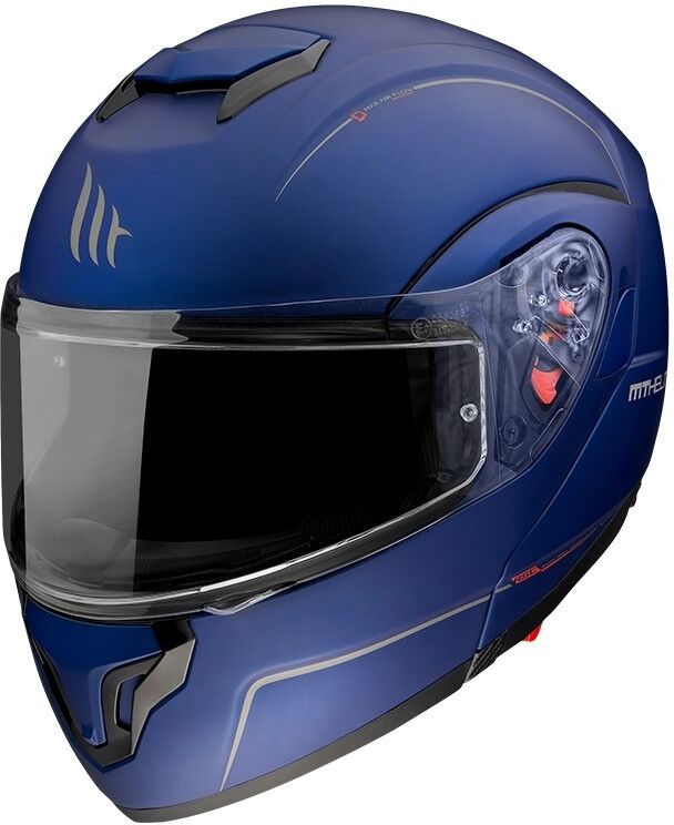 MT Helmets Casco Moto Modulare Omologato P/J Mt Helmet ATOM sv Solid A7 taglia XS