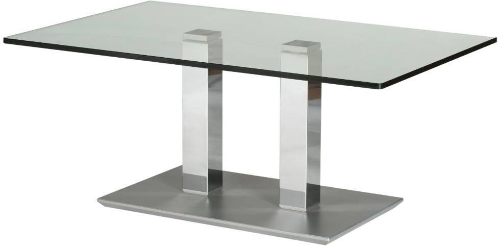 Pharao24.de Couchtisch Designercouchtisch aus Glas und Metall