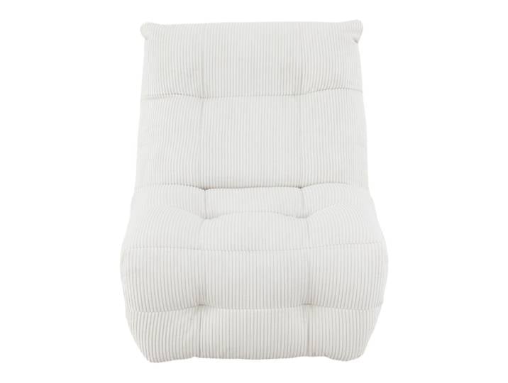 Fauteuil relax velours côtelé blanc