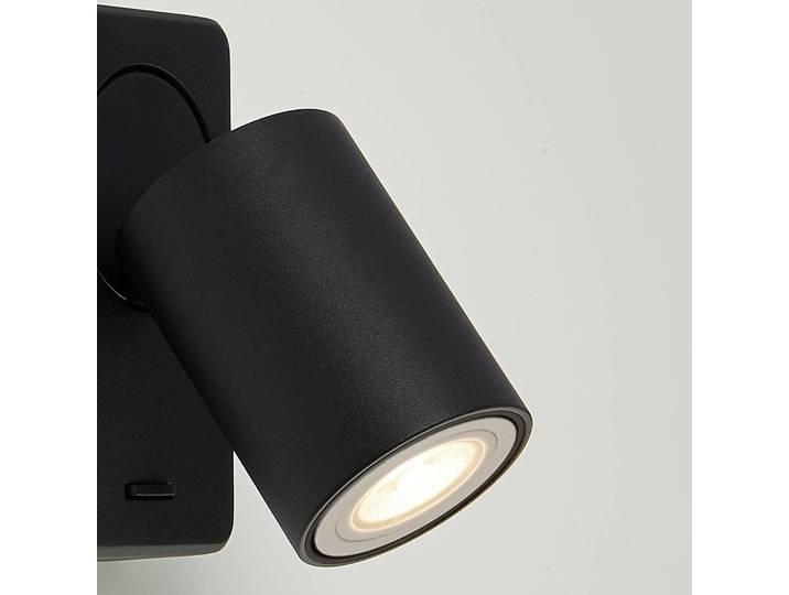 Searchlight Wandleuchte Switched, dimmbar, schwarz, für Wohn- / Esszimmer, Aluminium, Modern