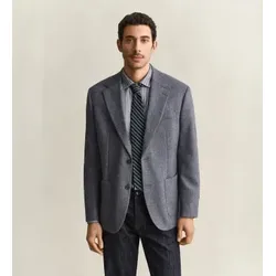 Gant für Herren. 7706385 Graue Fischgrät-Sakko (50), Lässig, Wolle, Klassisch