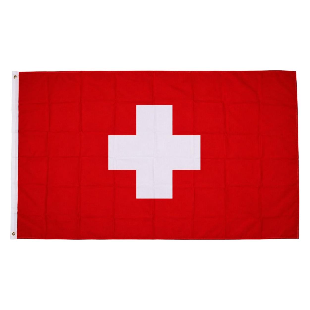 trends4cents XXL Flagge Schweiz 250 x 150 cm Fahne mit 3 Ösen 100g/m² Stoffgewicht Hissflagge Hiss (250 x 250 cm) (32205749)