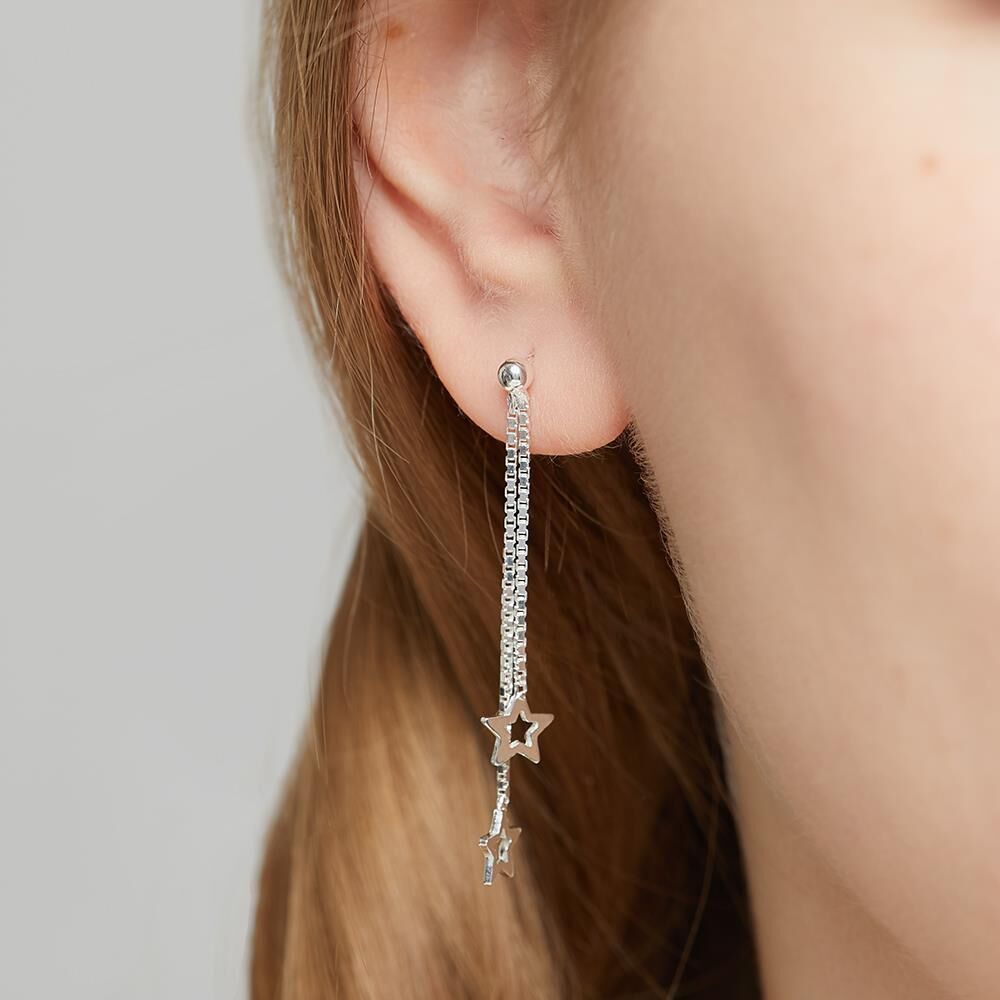 Unique Ohrstecker aus Silber in Sternenform silber