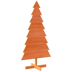 vidaXL Weihnachtsbaum zum Schmücken Wachsbraun 150cm Massivholz Kiefer
