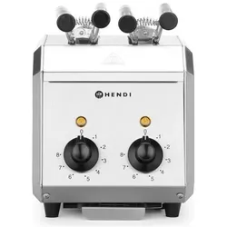 Hendi Sandwichtoaster Edelstahl 2-teilig 230V 12, Toaster, Schwarz