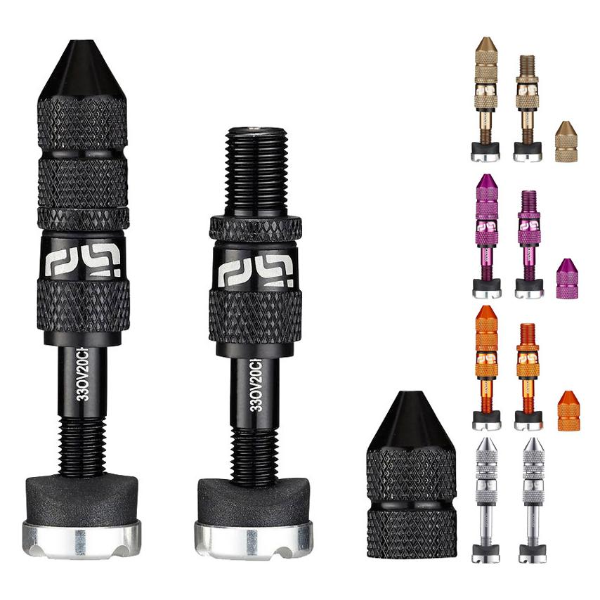 e*13 Quick Fill Tubeless Schrader Ventile, 23-31mm Felgentiefe, 2 Stk., bronze (TR2UNA-134)