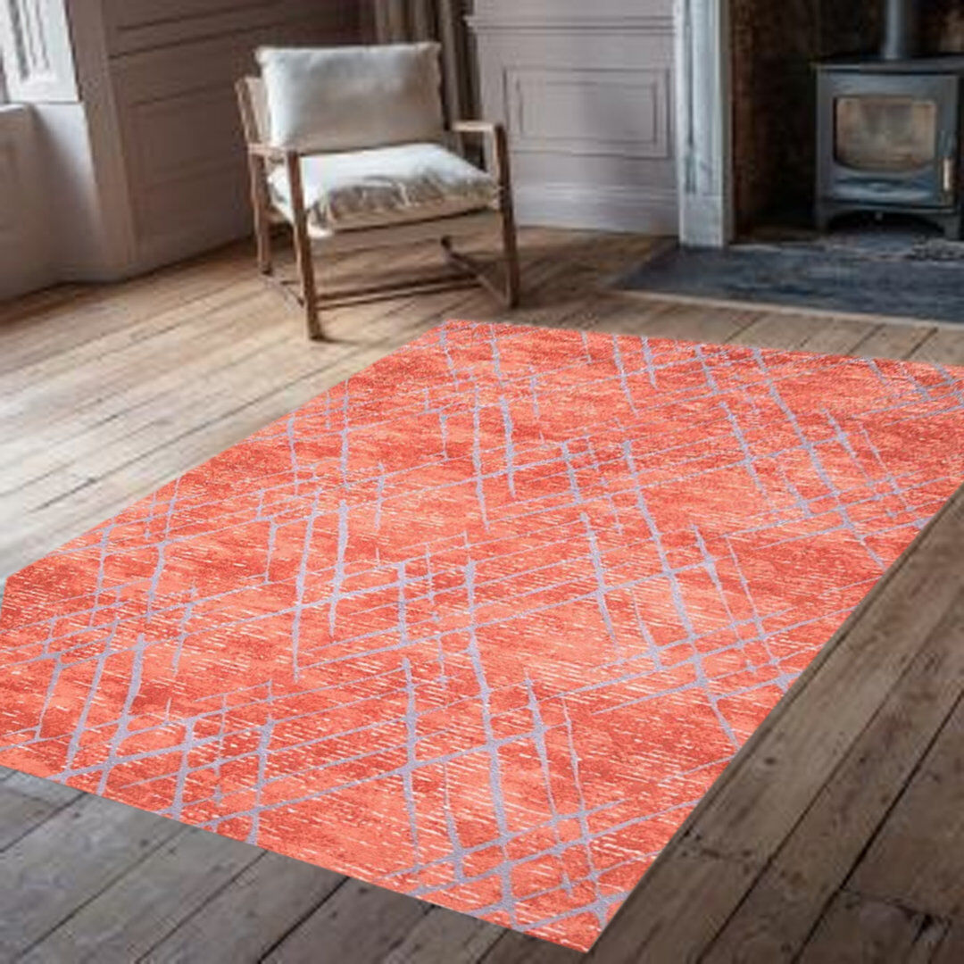 Borough Wharf Moroccan Area Rug Orange Rectangle 120 x 170cm
