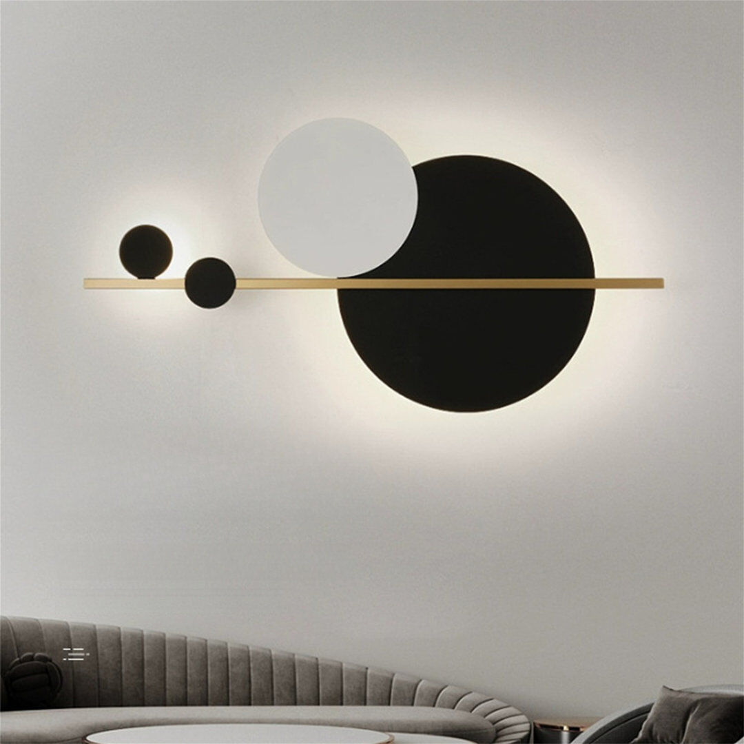 Fairmont Park Aftinia LED Wallchiere Black 29cm H X 60cm W X 5cm D