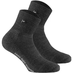 Rohner Advanced Socks Unisex Quarter Trekking Socken 2er Pack - Fibre Light Quarter Anthrazit / 42-44