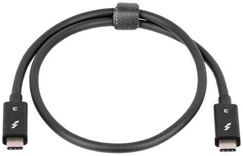 Akyga USB-Kabel Thunderbolt Stecker, Thunderbolt Stecker 0.50m Schwarz AK-USB-33