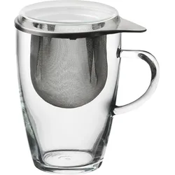Lyra Teeglas mit Edelstahlsieb, Inhalt: 0,35 Liter