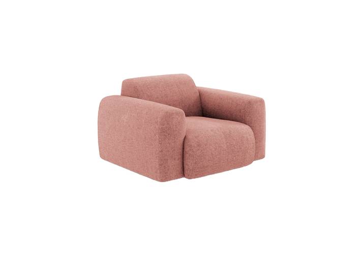 Design Sessel „Nolio“ Chenille Rosa chosen by Bloomingloft