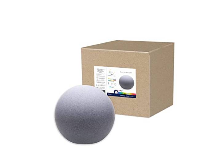 tint Smarte Outdoor LED Leuchtkugel Calluna Ø 40cm, Gartenkugel, Kugelleuchte, Farbwechsel RGB, E27 Fassung, ip44 für Außen, Zigbee, funktioniert mit Alexa, Optik: stone…
