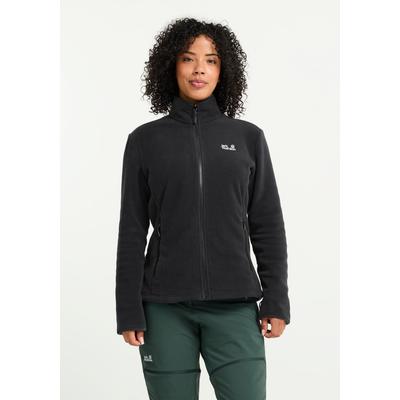 Fleecejacke JACK WOLFSKIN "TAUNUS 200 FZ W", Damen, Gr. L, schwarz, Fleece, Obermaterial: 100% Polyester. Futter: 100% Polyester, Jacken Fleecejacke, als sportlicher Midlayer, für Wandern und Freizeit, wärmend