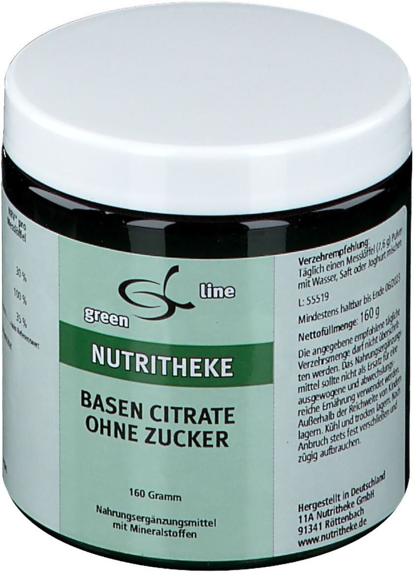 Nutritheke Basen Citrate N ohne Zucker Pulver 160 g