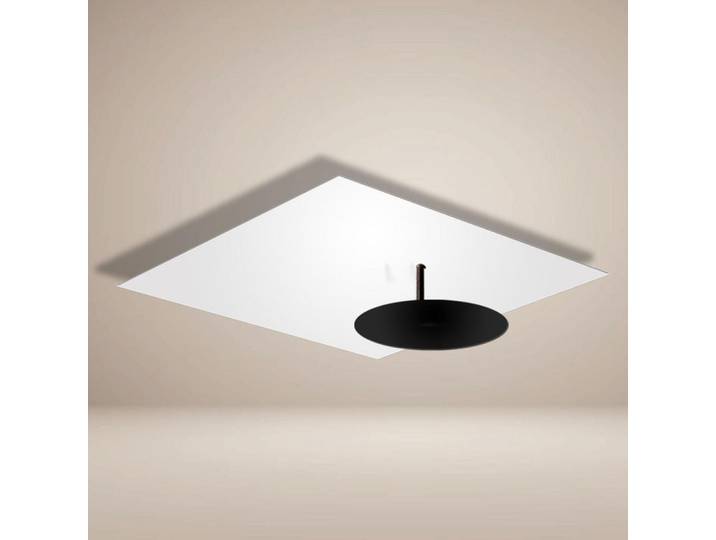 s.luce Led-Wand-/Deckenlampe Plate Weiß 62x62cm, Metall, Rund,Rund, LED integrated, 62x10x62 cm, Lampen & Leuchten, LED Beleuchtung, LED-Deckenleuchten