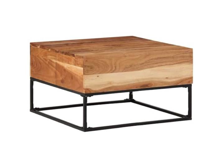 Makastle Wohnzimmertisch Couchtisch 68x68x41 cm Massivholz Akazie