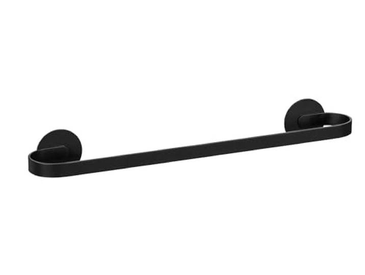 WENKO Turbo-Loc® Barre porte-serviettes Uno Bivio Black mat\, porte-serviettes 40 cm\, en aluminium\, à fixer sans percer\, noir