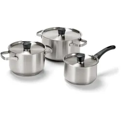 Tchibo - Edelstahl-Kochtopf-Set - silber