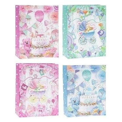 Rozette Pop-Up-Tasche 3D Geburt 26x32x10cm Mix ROSETT (1x) (54620143)