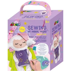 Avenir Nähset Umhänger Schaf, Handarbeitsset, Violett, Weiss, Pink