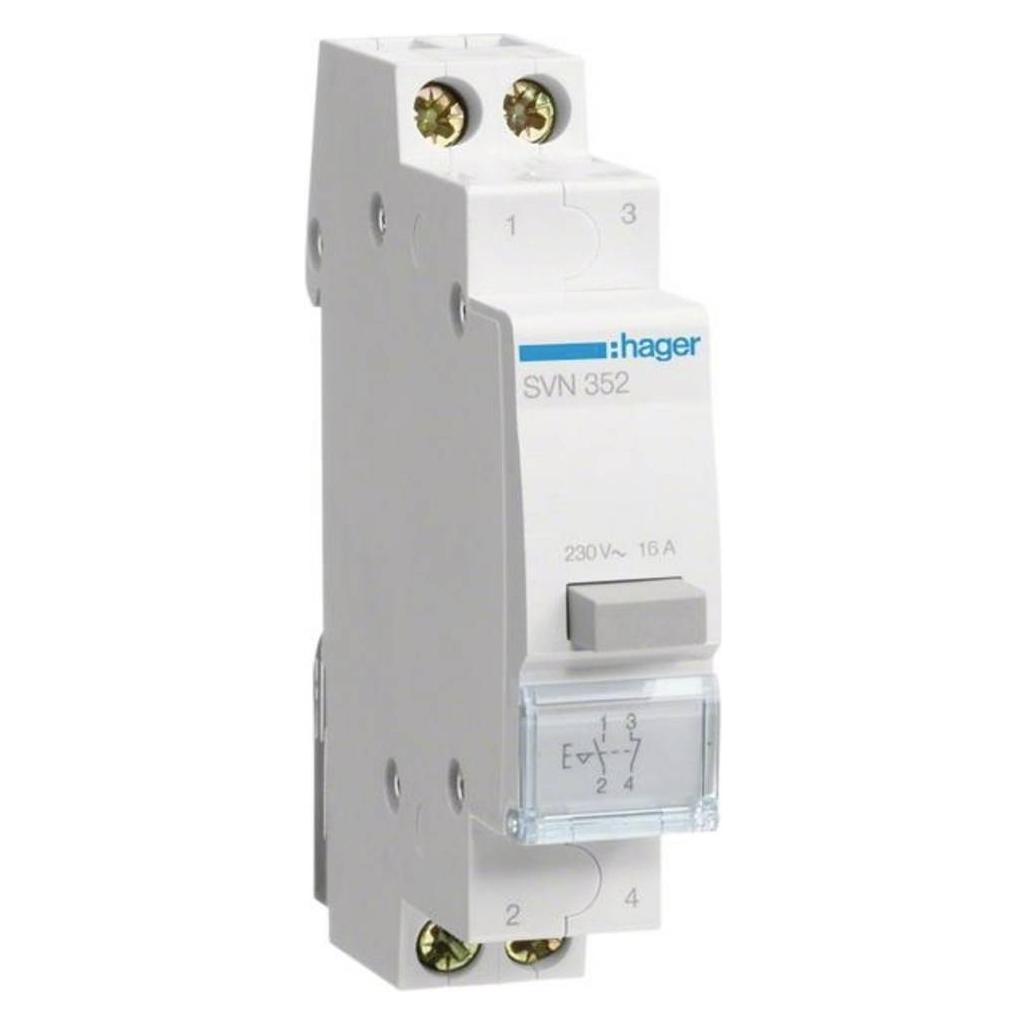 Hager SVN352. Internationale Schutzart (IP-Code): IP20. Breite: 17,5 mm, Höhe: 83 mm (SVN352)