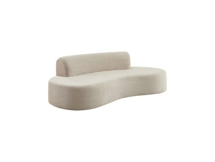 Canapé virgule organique compressé 3 places chenille beige