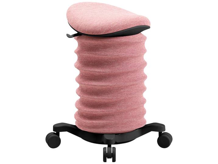 Topstar Bürohocker, Rosa, Schwarz, Kunststoff, Textil, Uni, Rollen, 37.5x58-70x36 cm, Made in Germany, Büromöbel, Bürostühle, Bürohocker