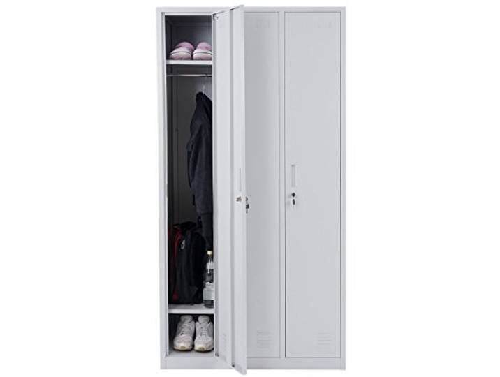 Mendler Schließfach Boston T829 Metall 3 Fächer - grau