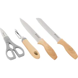 Outwell Chena Messerset 4 teilig mit Universalmesser / Brotmesser / Schere / Schäler