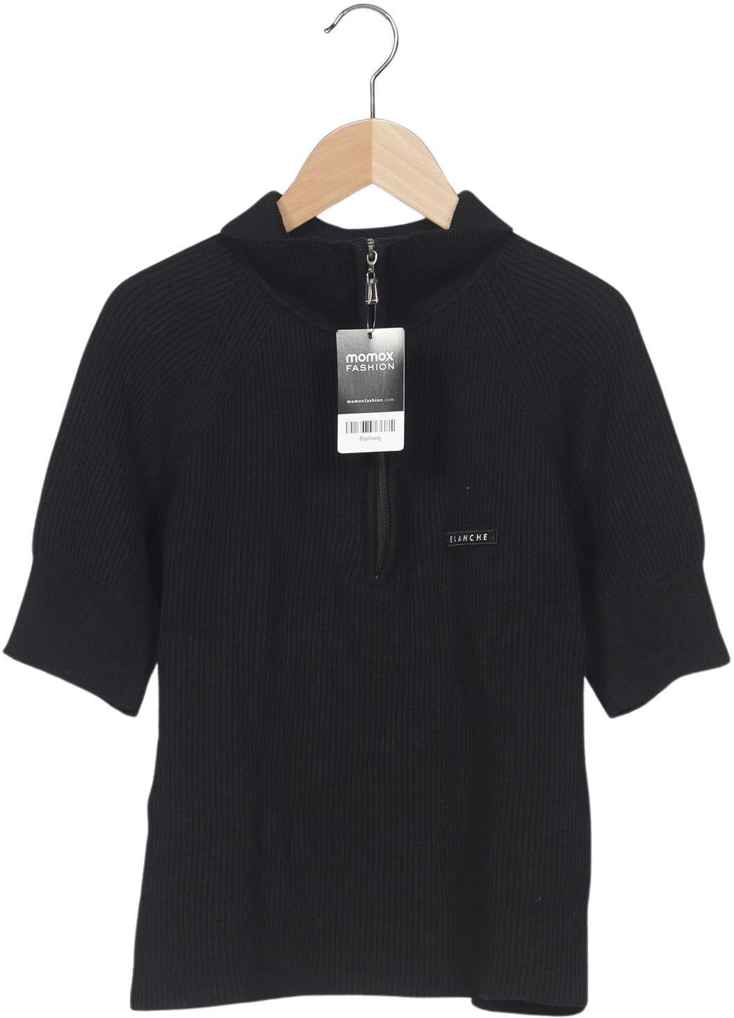 Blanche Damen Pullover, Schwarz, Gr. M, Baumwolle - Second Hand