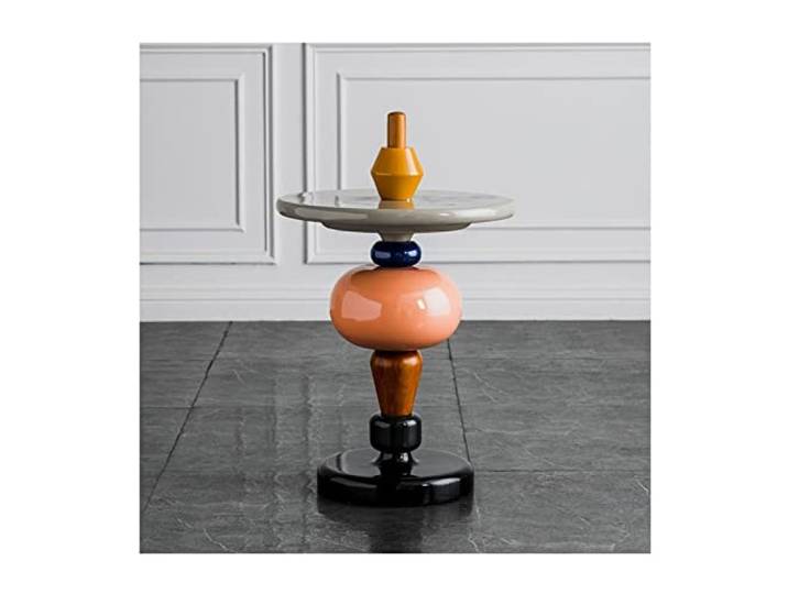 ksjdieunf Couchtisch Runder Beistelltisch Wohnzimmer Sofa Kleiner Couchtisch Schlafzimmer Nachttisch Büro Mehrfarbiger Mosaiktisch Tische for Wohnzimmer