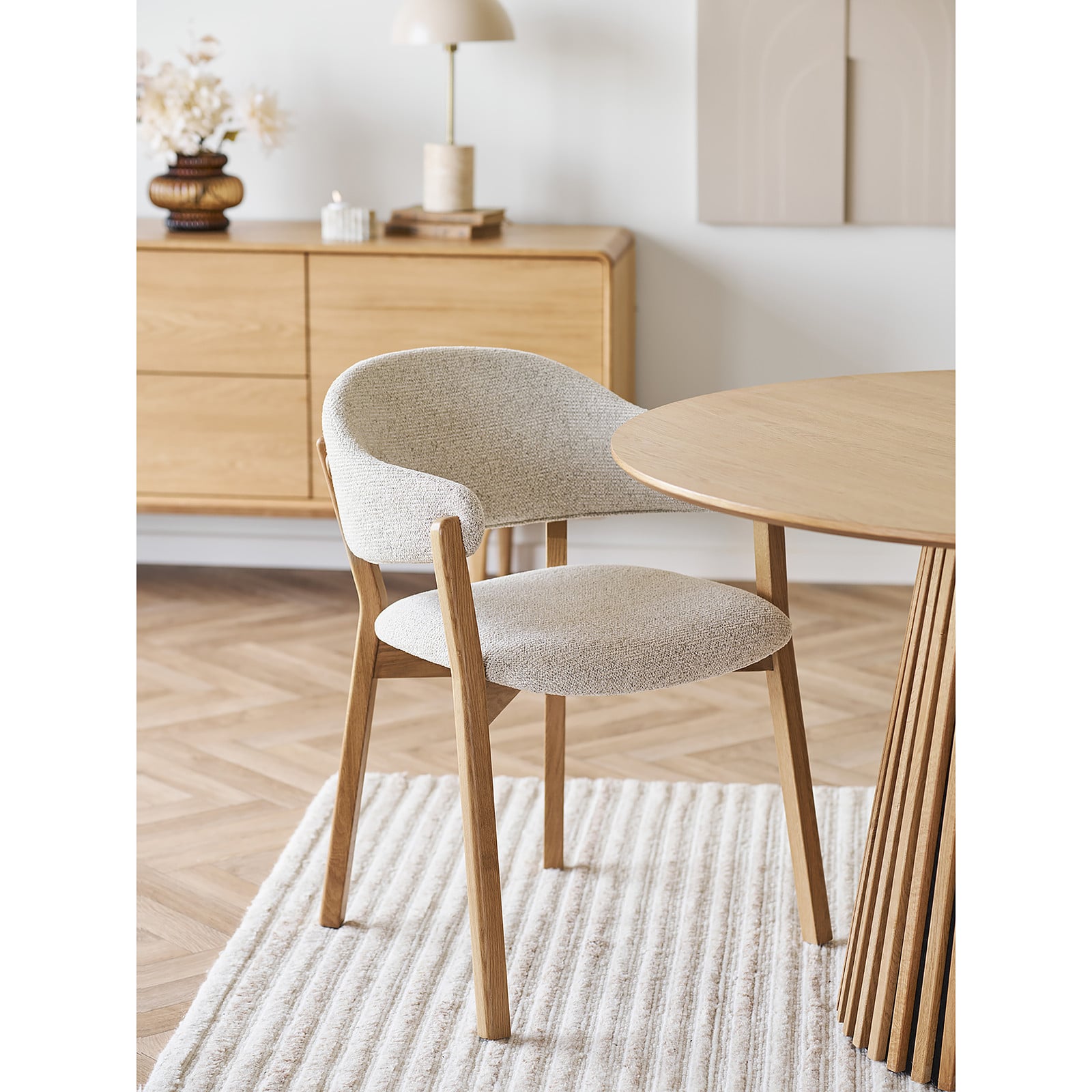 House Nordic Dunkirk Eetkamerstoel met Armleuningen Beige