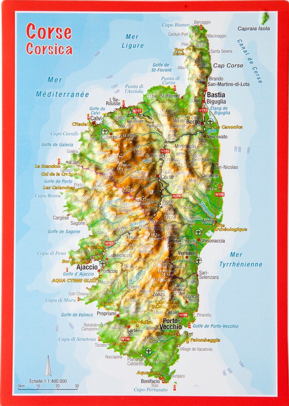 Carte postale en relief - Corse   Georelief